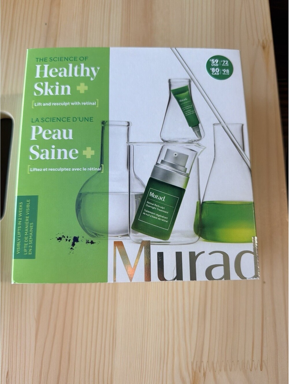 Murad 2-Piece Kit The Science of Healthy Skin: ReSculpt with Retinal NIB